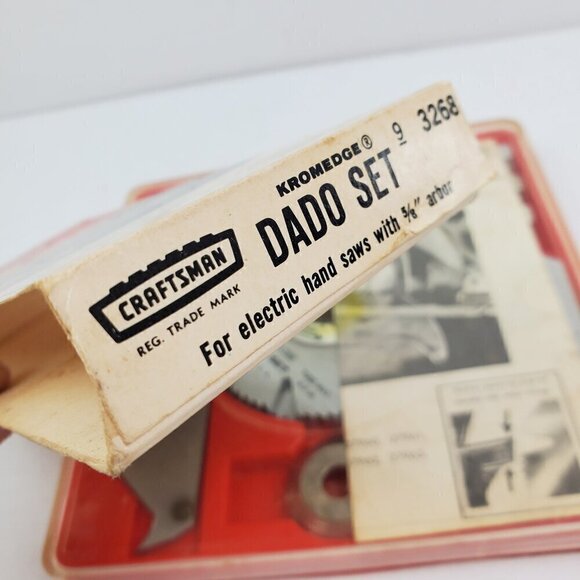 Craftsman Kromedge Dado Set Power Hand Saws Vintage Made USA 3268 Unused - Picture 5 of 13